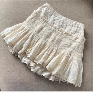 LoveShackFancy High waisted mini skirt